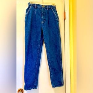 Vintage 80s 90s Lee High Rise Mom denim jeans cropped ankle 100% cotton size 26